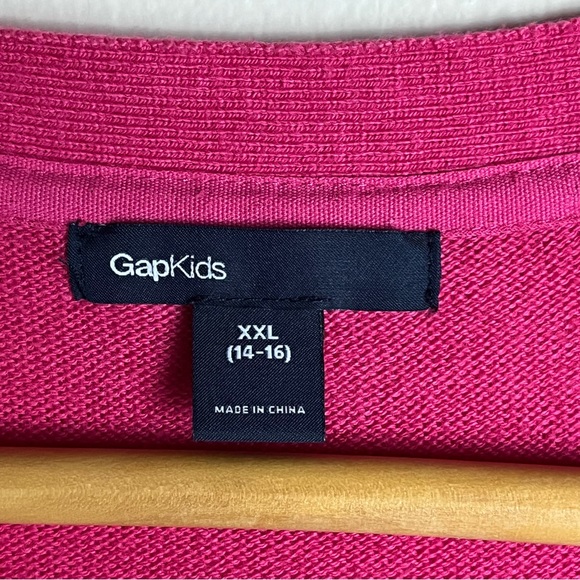 Gap Kids sz XXL (14-16) girls Cardigan Pink Longsleeve barbiecore cotton blend - Picture 9 of 11